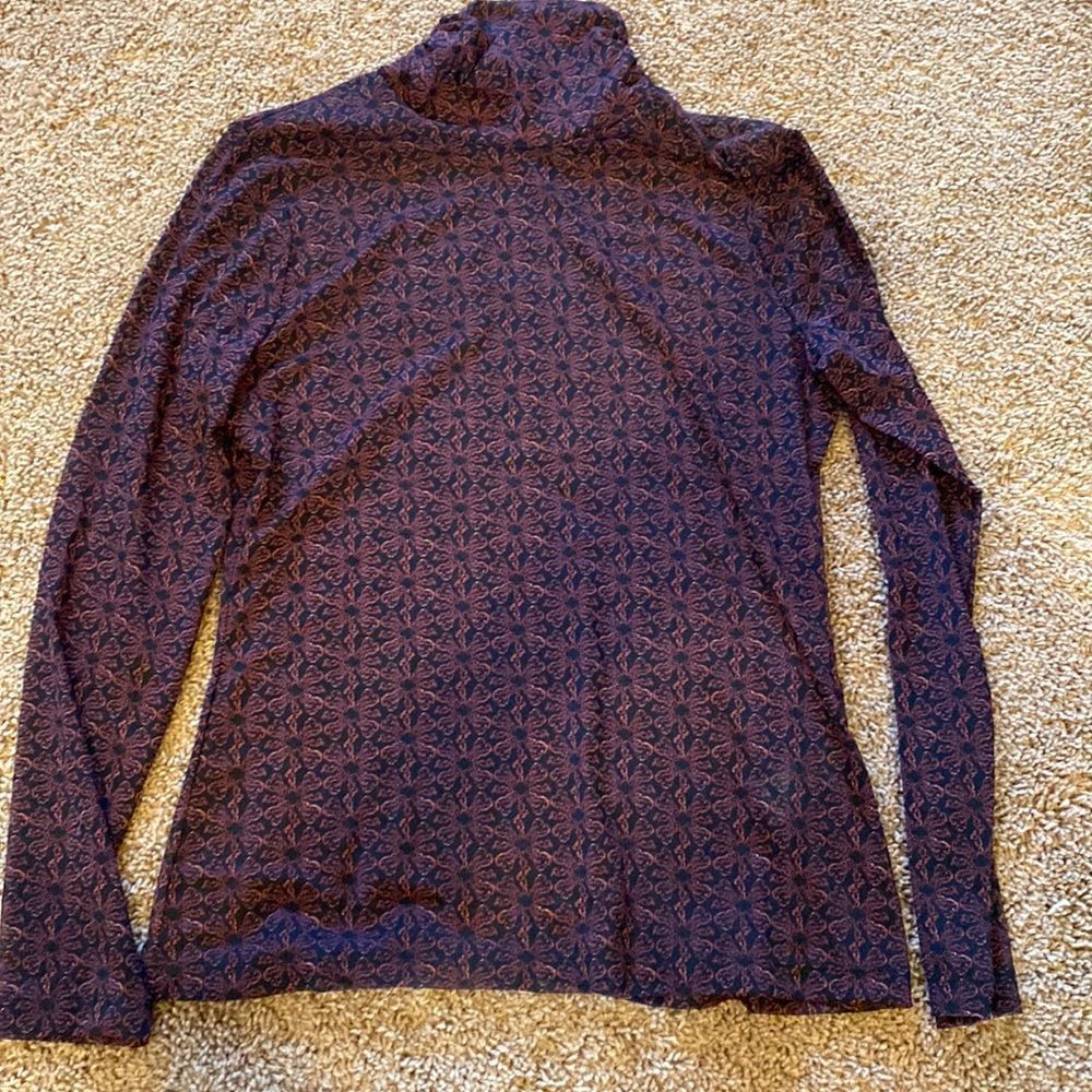 WHBM sheer turtleneck top NWOT size M